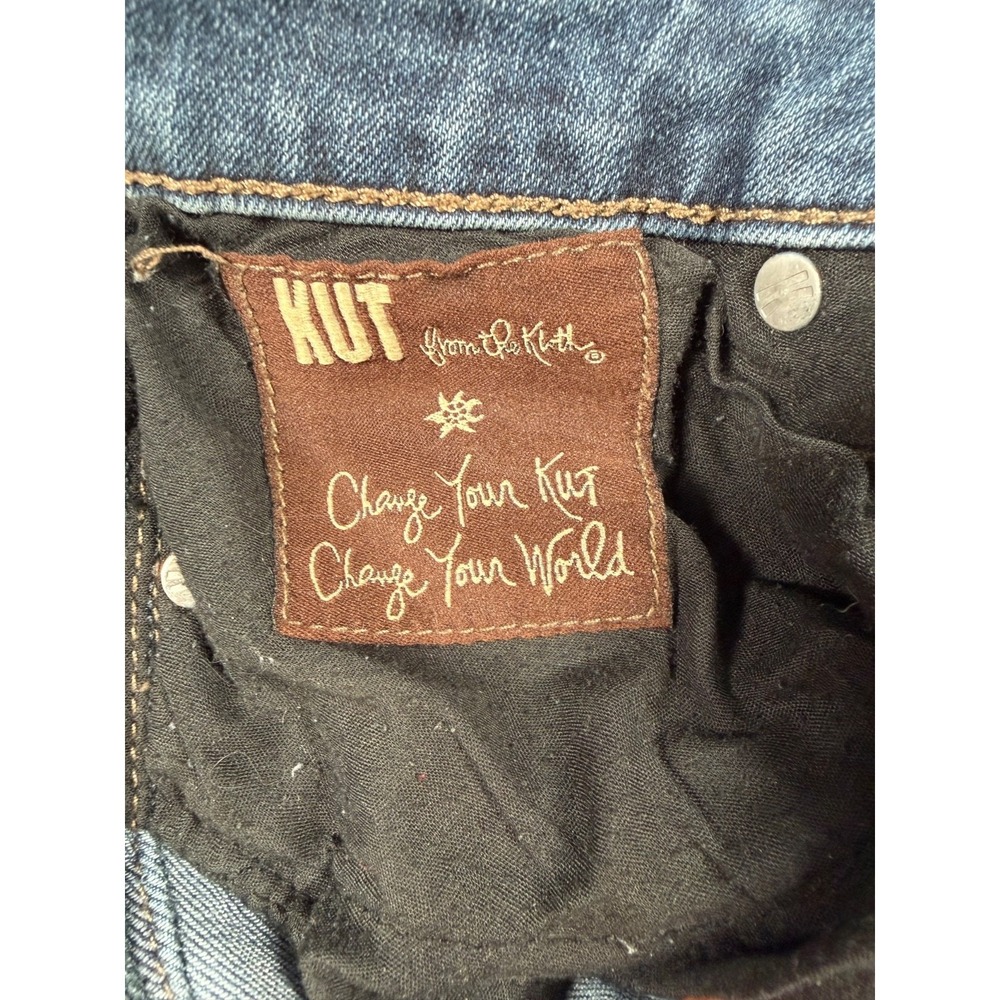Kut From The Kloth Jeans Donna Skinny Ankle Step Fray Hem Denim Size 4 Boho Arts - Picture 6 of 15